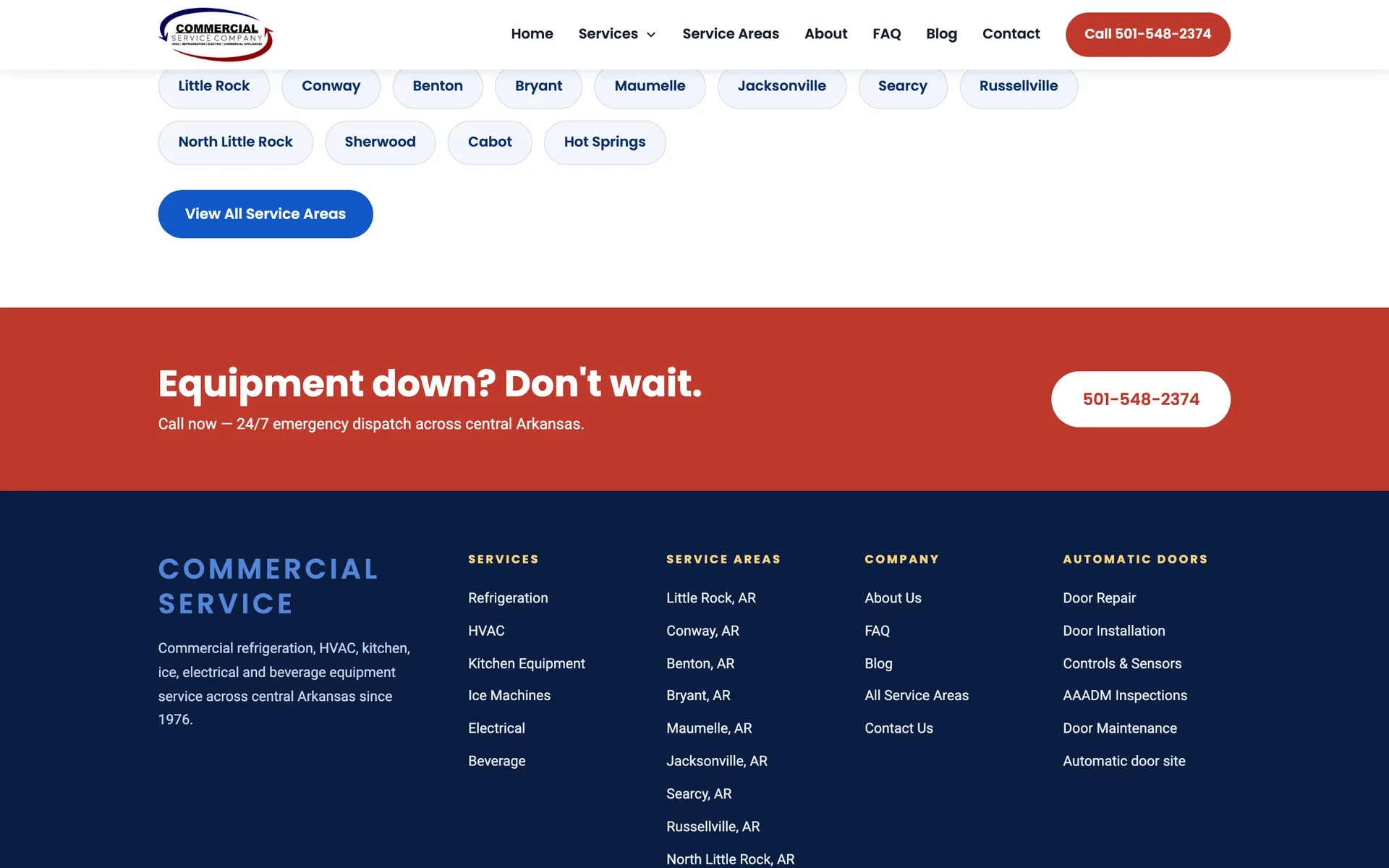 The Commercial Service Co website we built